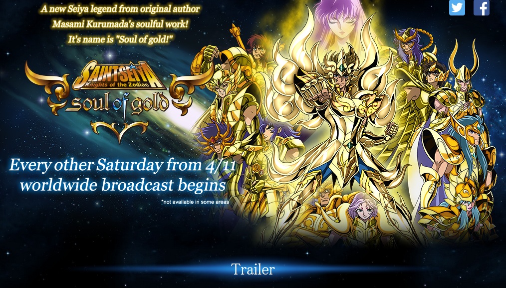 Saint Seiya Terbaru, “Saint Seiya -Soul of Gold-” Dapat Ditonton Legal Di Daisuki
