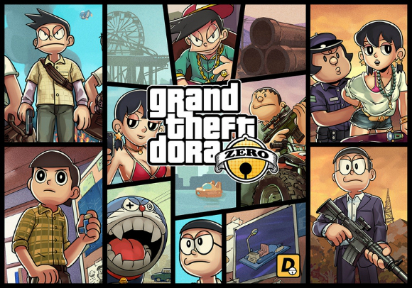 Kenangan Masa Kecil Hancur Saat Tokoh ‘Doraemon’ Jadi Gangster Di ‘GTA V’