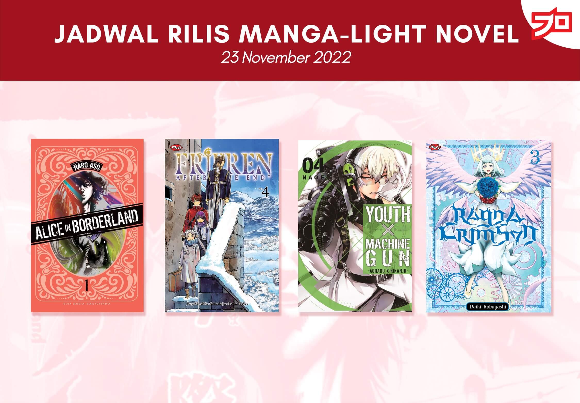 Ini Dia, Jadwal Rilis Manga-Light Novel di Indonesia Minggu Ini! [23 November 2022]