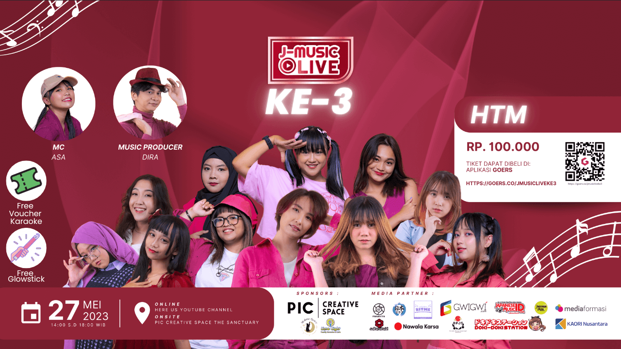 HERE US Gelar Kembali “Konser Musik Lagu Jepang” Secara Hybrid dengan Nama “J-Music Live ke-3”