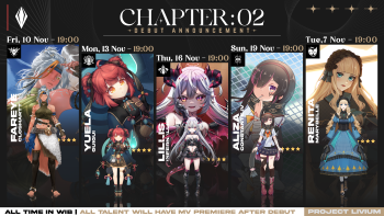 Perkenalkan 5 Heroes Baru dari Project:LIVIUM, Siap Debut November Ini!